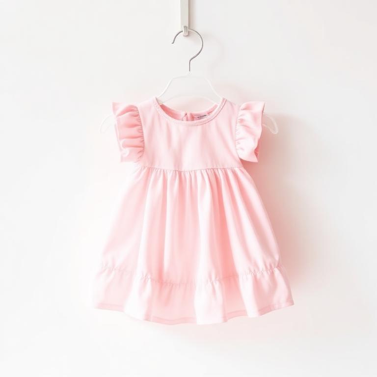 Robe à volants rose